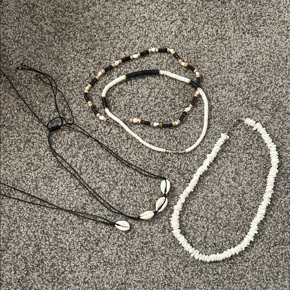Shell and Bead Necklace Set